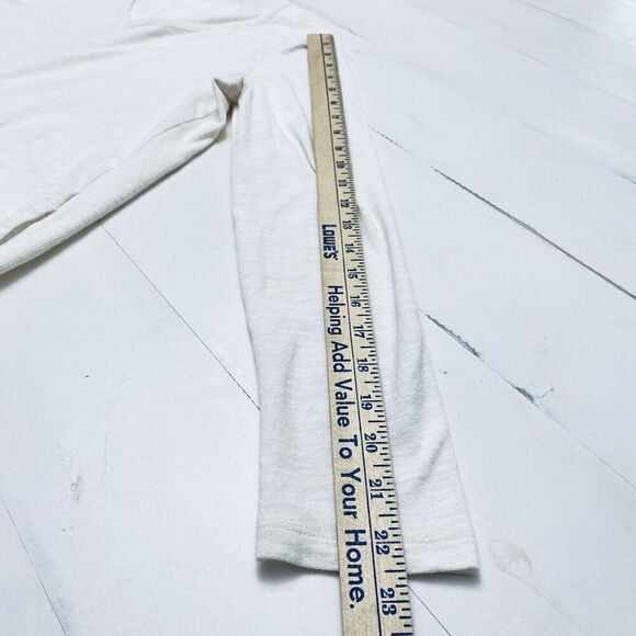 J Jill Wearever Collection Ivory Ribbed V-Neck Long Sleeve SIze Small - Picture 14 of 14